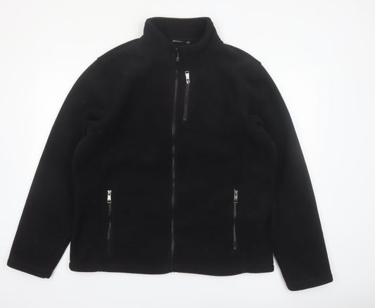 Crane Men's Black Fleece Full Zip Jacket Size L Regular Fit
