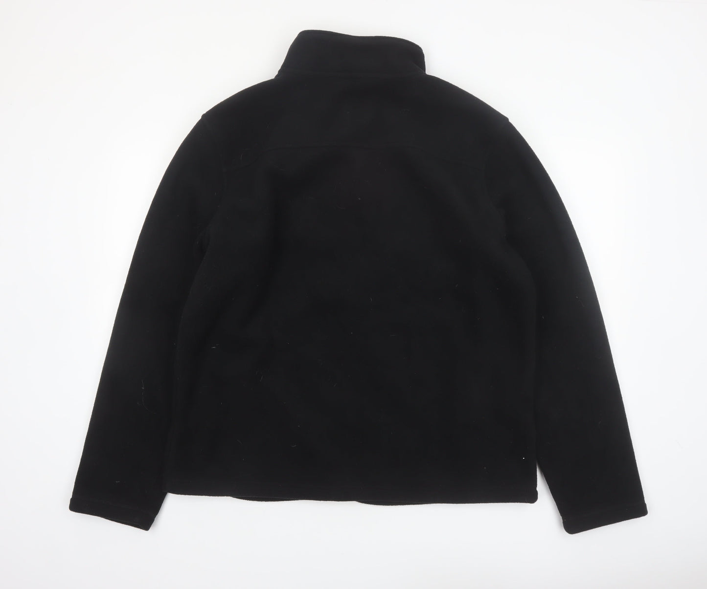 Crane Men's Black Fleece Full Zip Jacket Size L Regular Fit