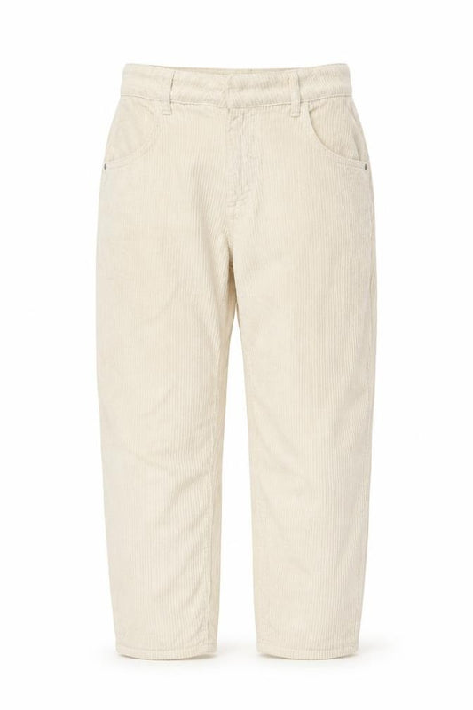 River Island Women Beige Corduroy Trousers Size 10 Regular Straight Cotton