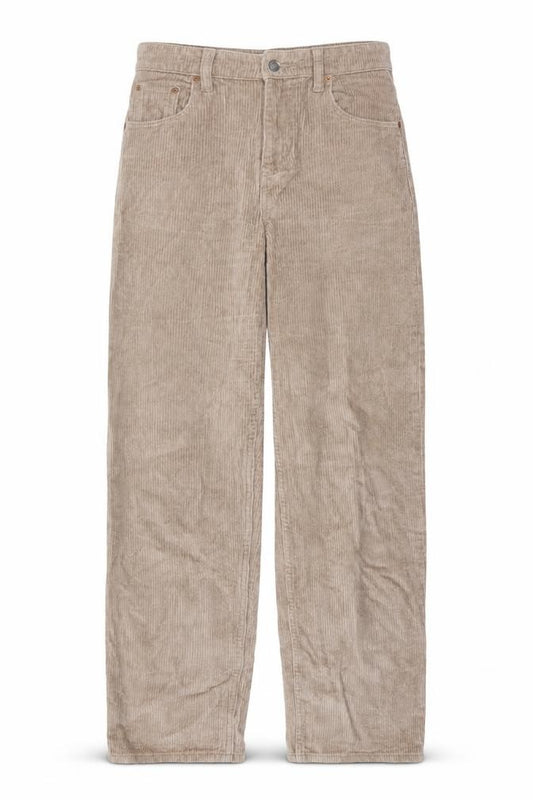 Motel Women’s Beige Corduroy Chino Straight Trousers Size S