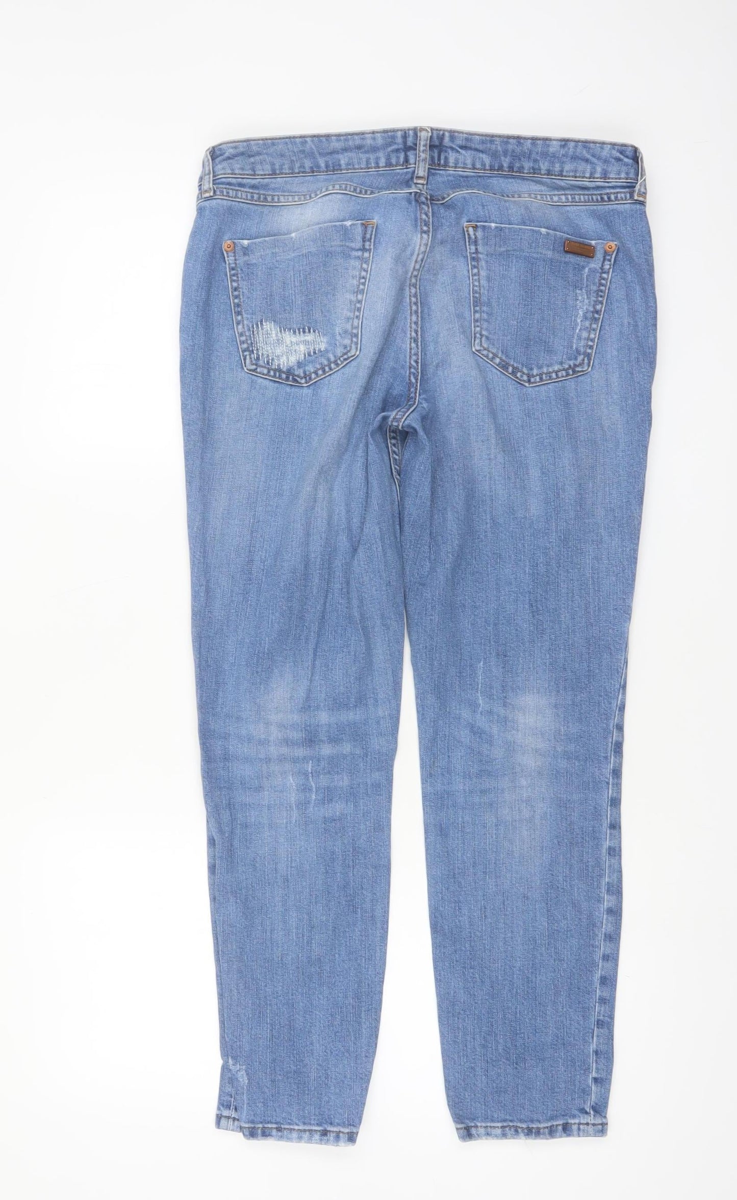 River Island Women’s Blue Distressed Skinny Jeans Size 12