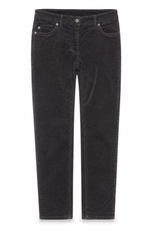 Marie Lund Women's Brown Corduroy Chino Trousers Size 8 Slim Fit