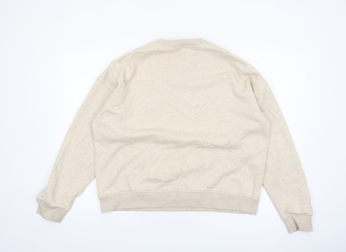 Tu Womens Beige Merci Cotton Blend Pullover Sweatshirt M