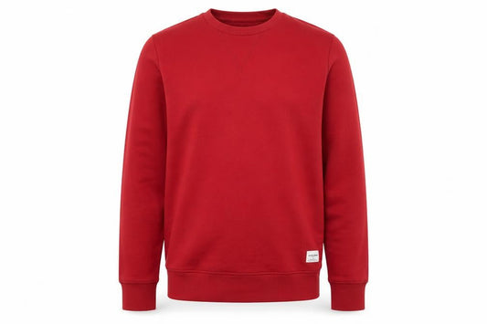 Jack & Jones Men's Red Crew Neck Pullover Sweatshirt M Regular Fit