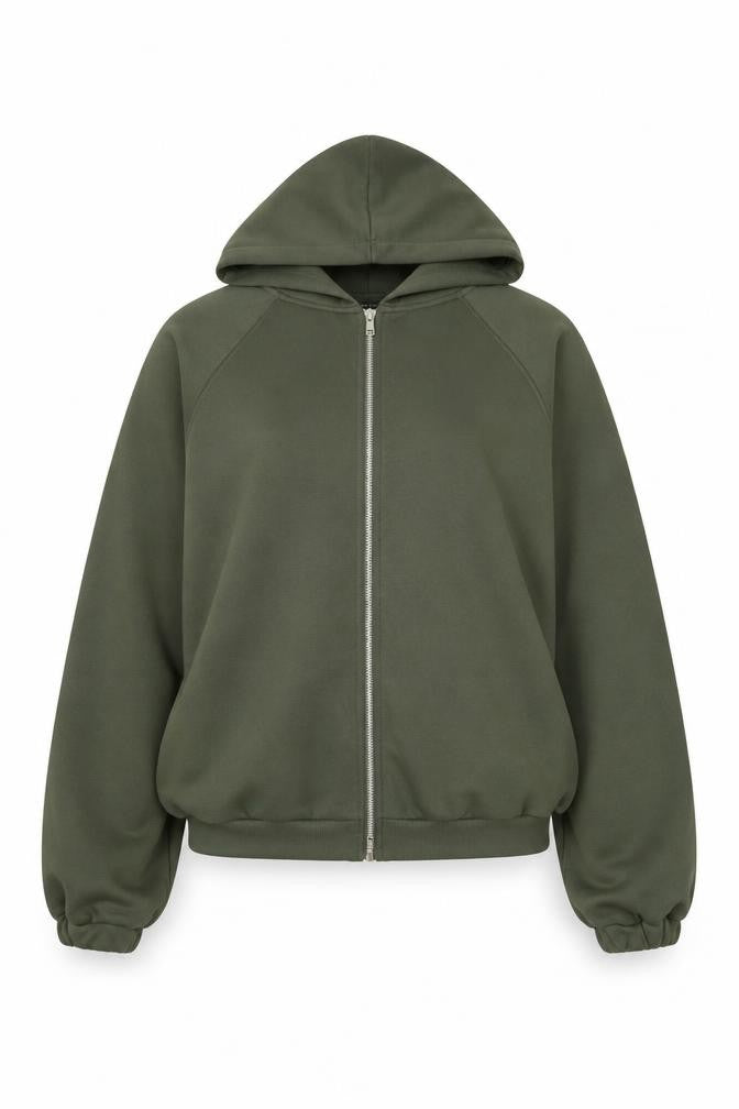 ASOS Women’s Green Full Zip Hoodie Size 8 Cotton Blend