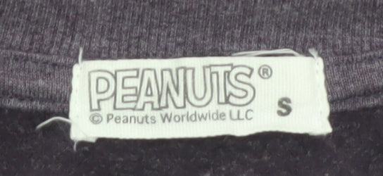Peanuts Women's Purple Snoopy Print Pullover Sweatshirt Size S
