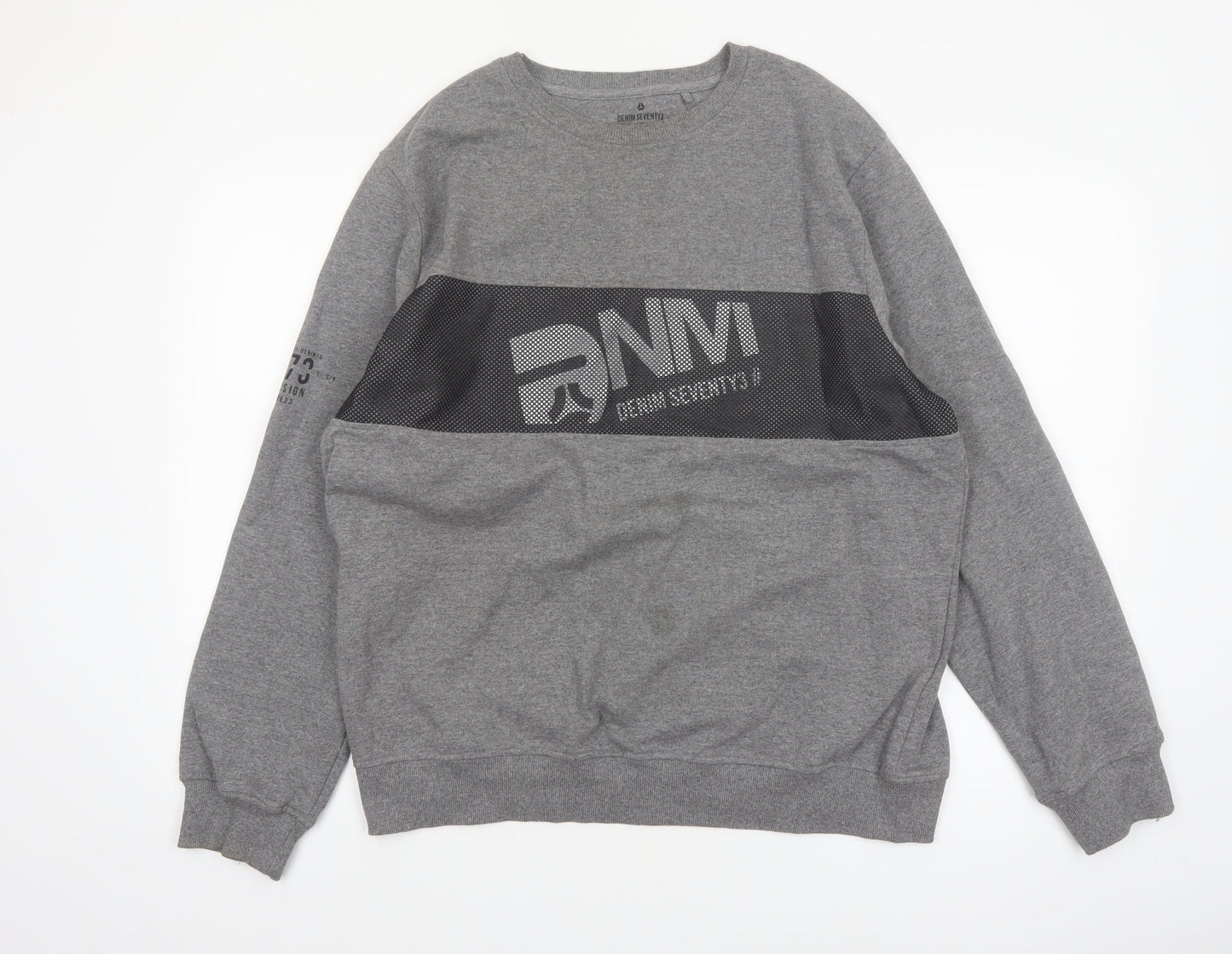 Denim Seventy3 Men’s Grey XL Pullover Graphic Sweatshirt