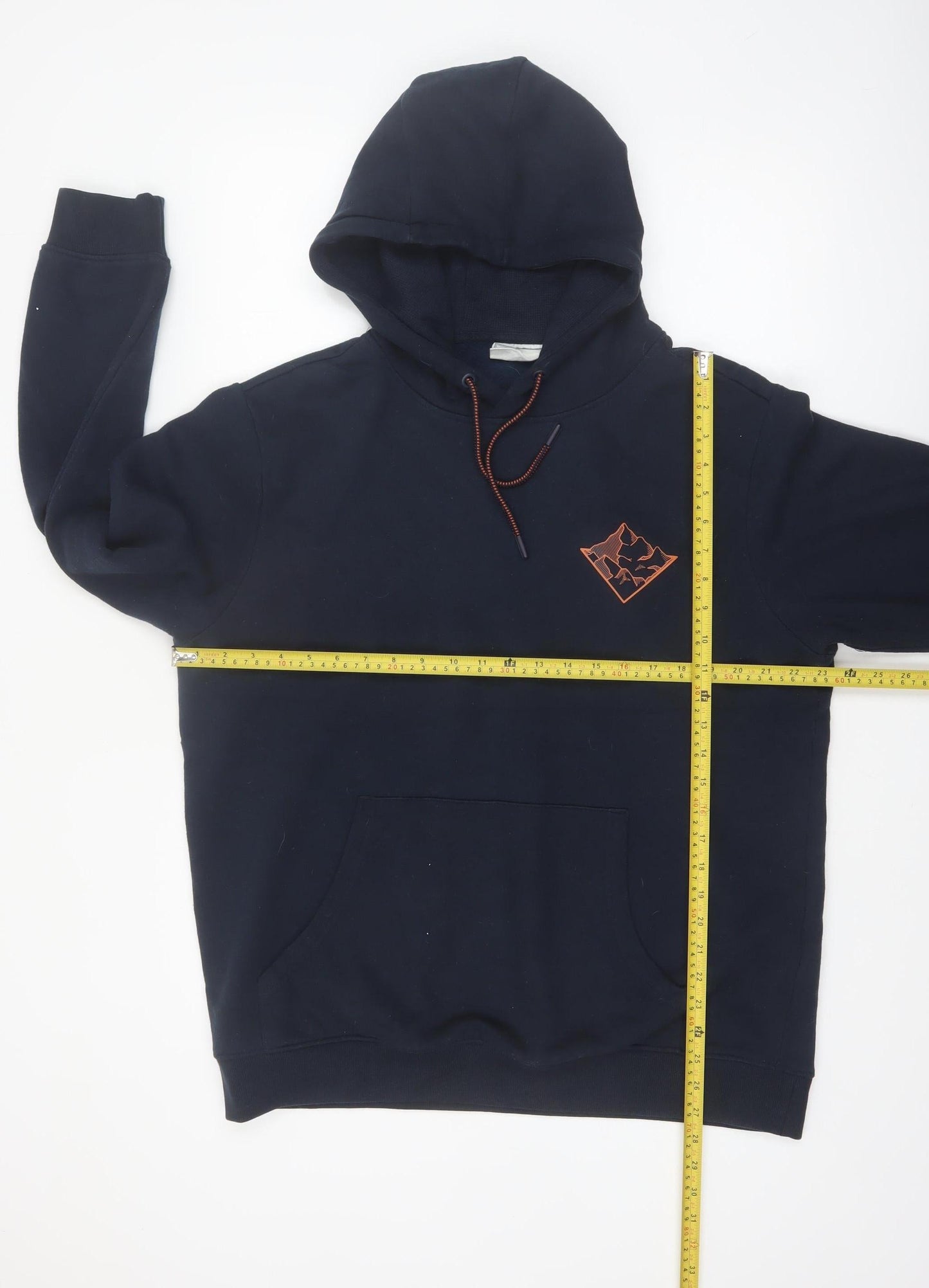 Mountain Warehouse Mens Blue L Pullover Hoodie Graphic Outdoor