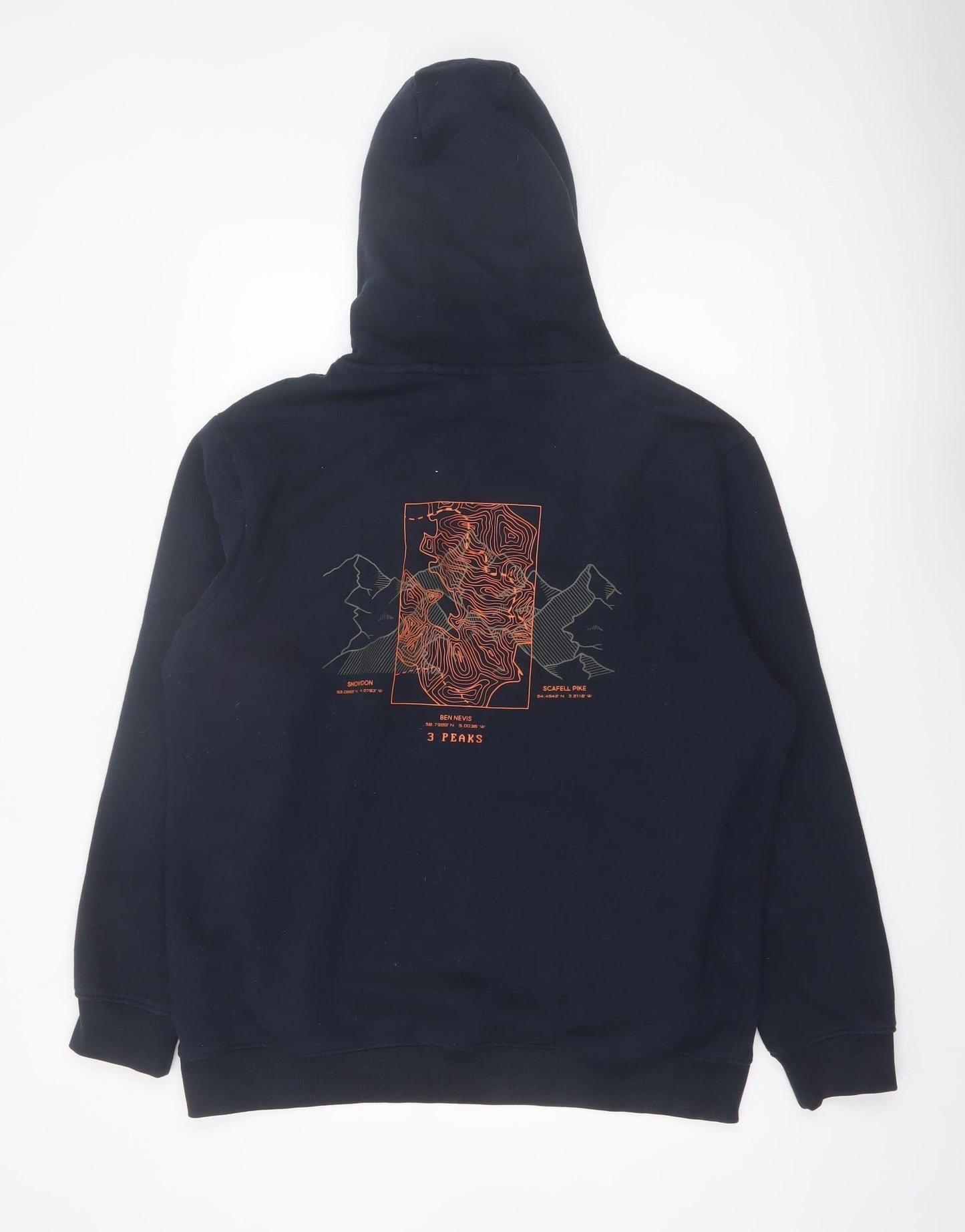 Mountain Warehouse Mens Blue L Pullover Hoodie Graphic Outdoor