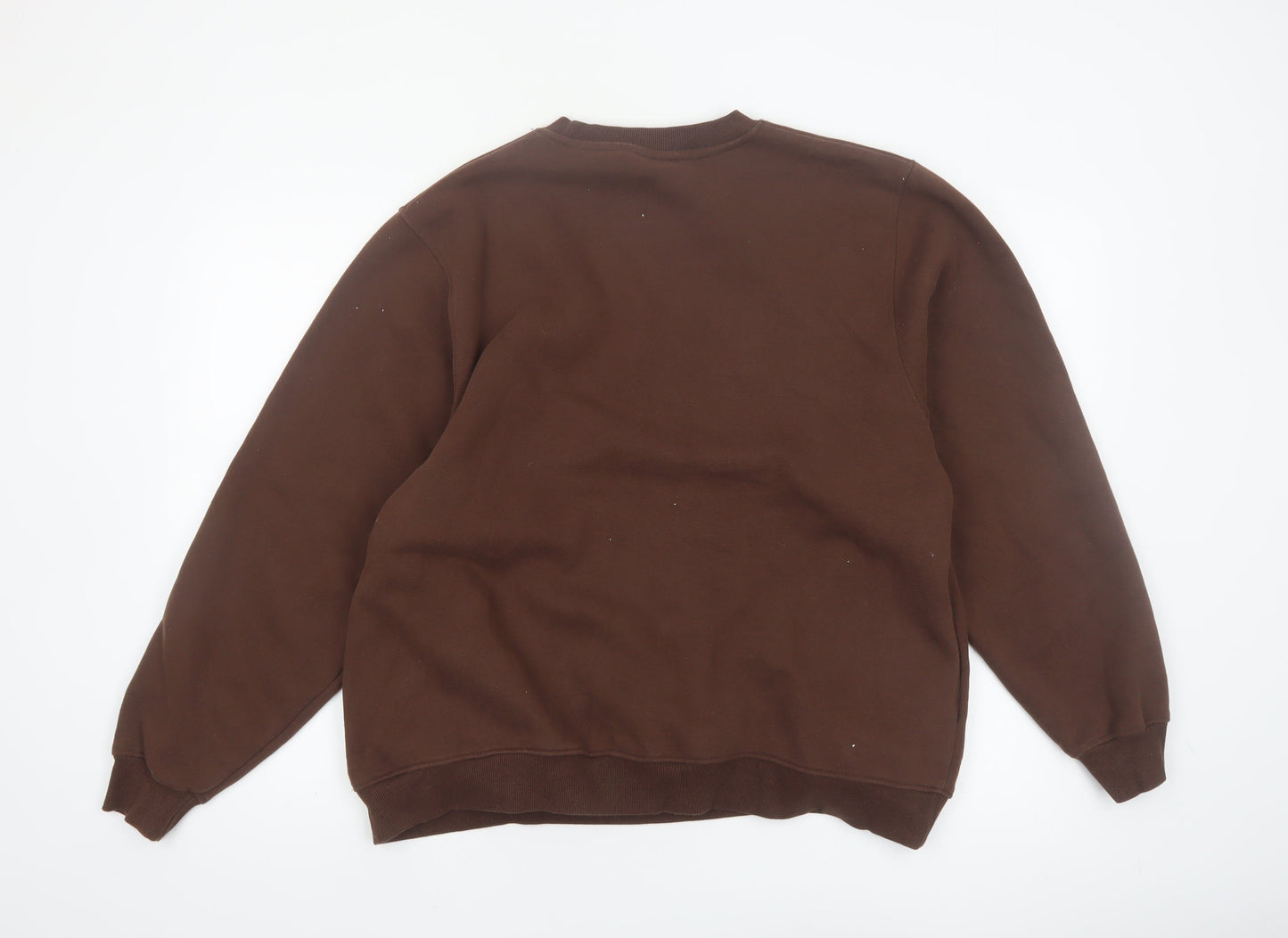 Kennyuniverse Women’s Brown Pullover Sweatshirt Large Teddy Bear Embroidered