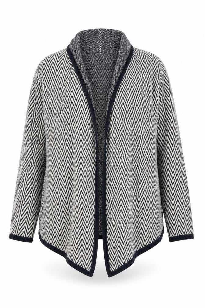 Fenn Wright Manson Womens Grey L Angora Knit Open Cardigan
