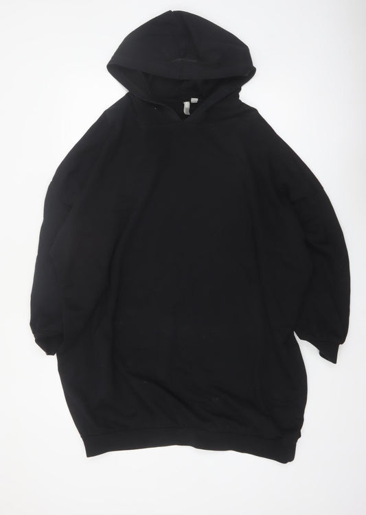 ASOS Design Women's Black Cotton Pullover Hoodie Size 14