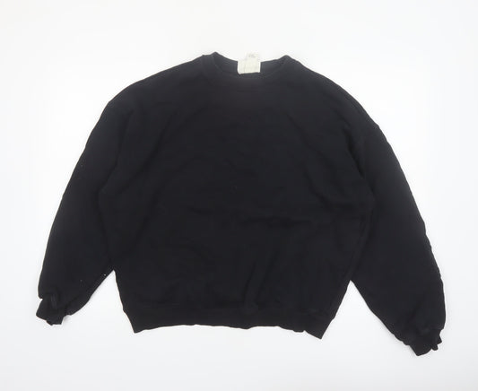 H&M Move Black Cotton Crew Neck Pullover Sweatshirt Women's M