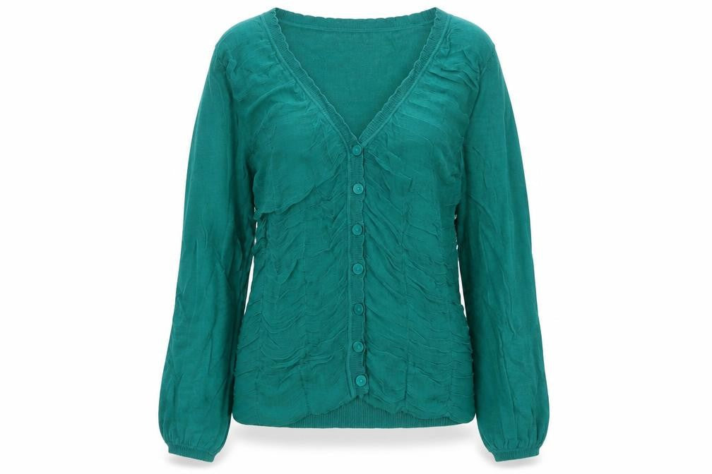 Marks & Spencer Women’s Green Size 12 V-Neck Cardigan