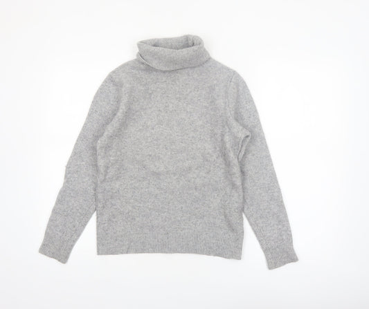 Uniqlo Women’s Grey Roll Neck Wool Jumper Size S