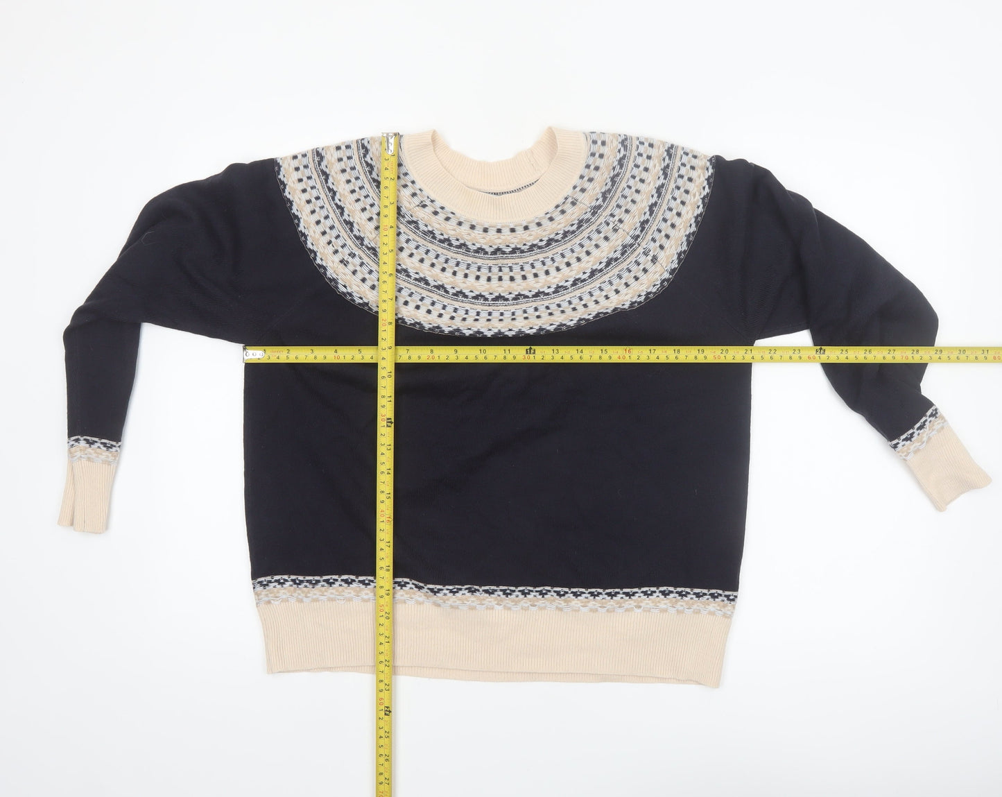 Next Women's Blue Fair Isle Knit Jumper Size 14