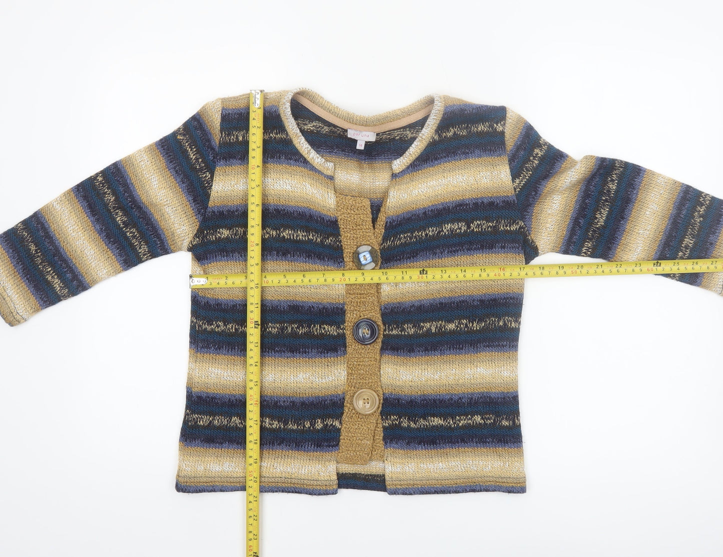Marks and Spencer Per Una Women’s Multicoloured Size 14 Striped Knit Cardigan