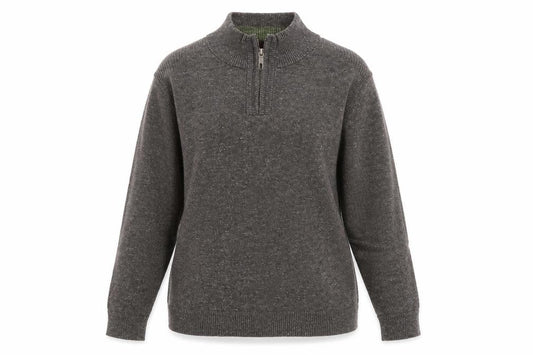 FatFace Women Brown 100% Cotton Half Zip Jumper Size L