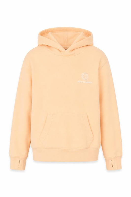 Abercrombie & Fitch Kids Girls Beige Logo Pullover Hoodie 9-10 Years