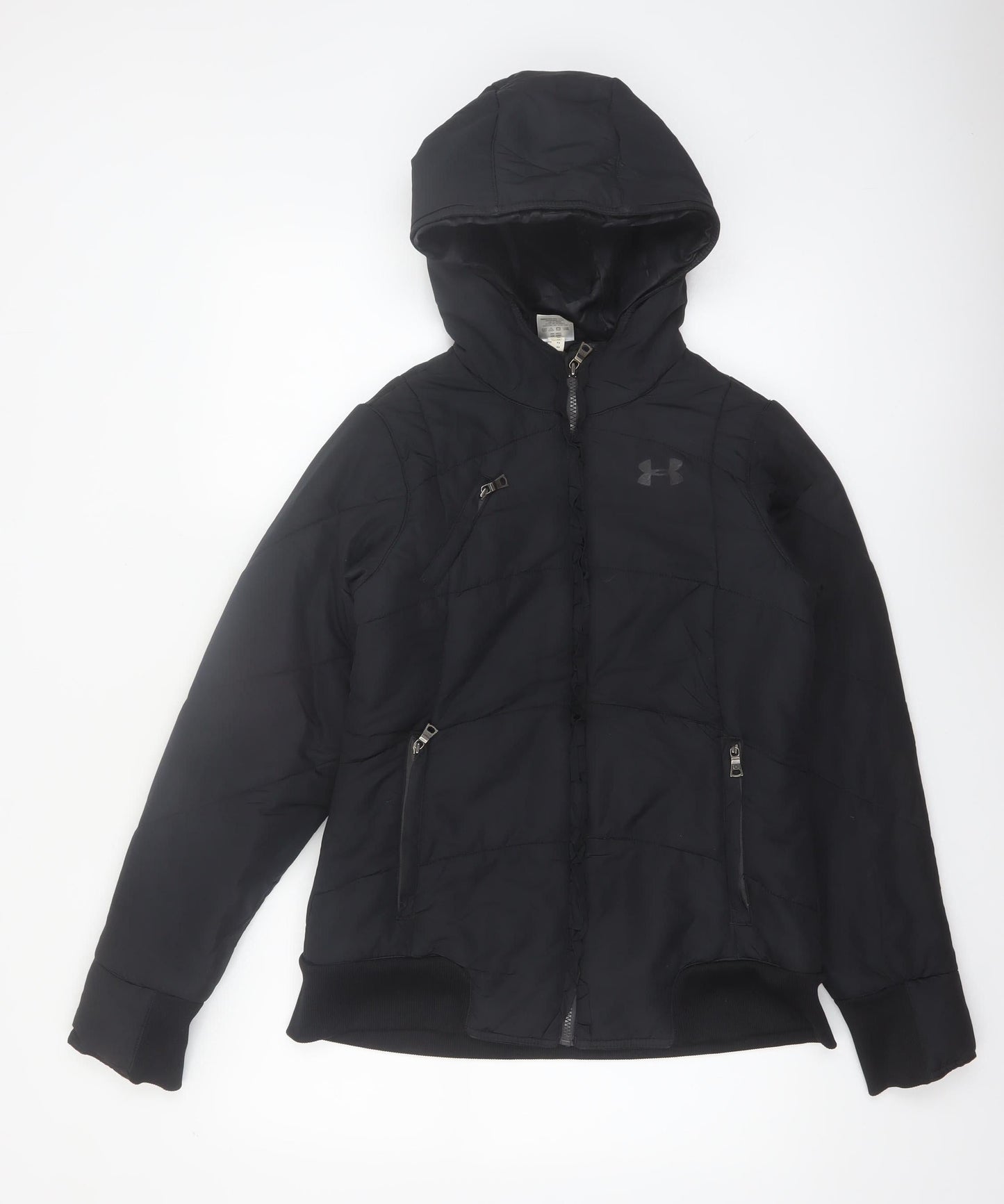 Under Armour Women's Black Hooded Puffer Jacket Size S
