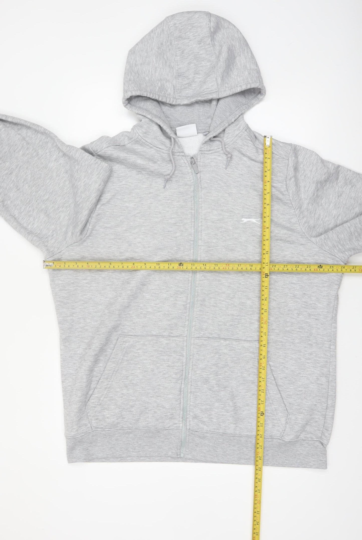 Slazenger Mens Grey 2XL Full Zip Fleece Hoodie