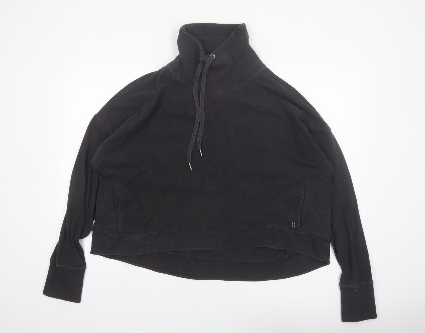 Sweaty Betty Womens Black XXL Funnel Neck Pullover Sweatshirt