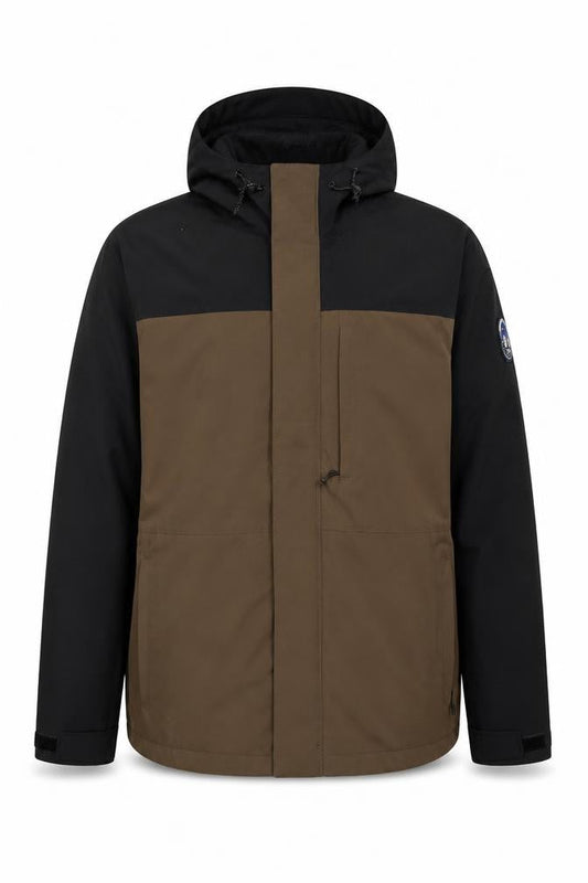 Lands' End Men's Brown XL Hooded Squall Parka Jacket