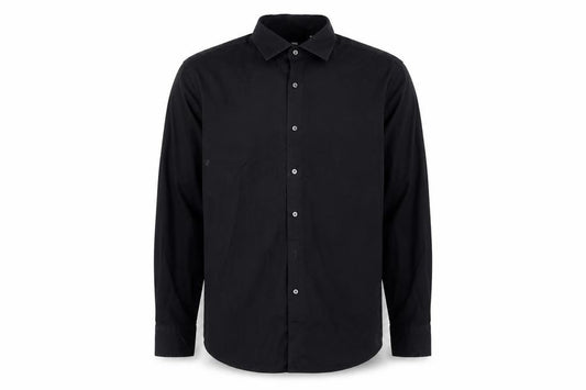 Hugo Boss Men's Black Regular Fit Easy Iron Long Sleeve Shirt 43