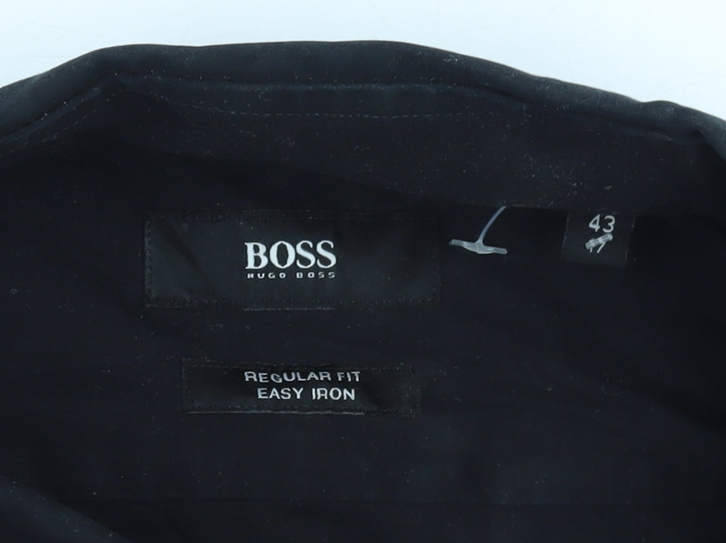 Hugo Boss Men's Black Regular Fit Easy Iron Long Sleeve Shirt 43