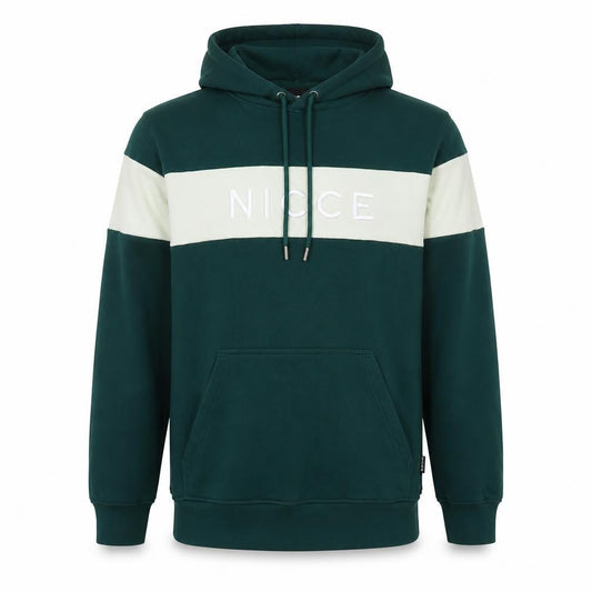 NICCE Men's Green XL Pullover Logo Hoodie with Drawstring and Pockets