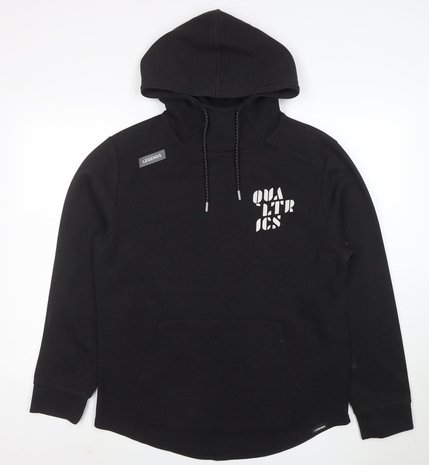 Legends Mens Black L Pullover Hoodie with Logo High Neck