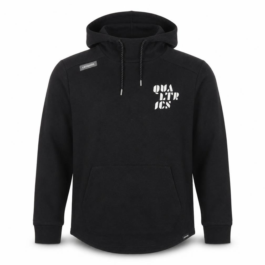 Legends Mens Black L Pullover Hoodie with Logo High Neck