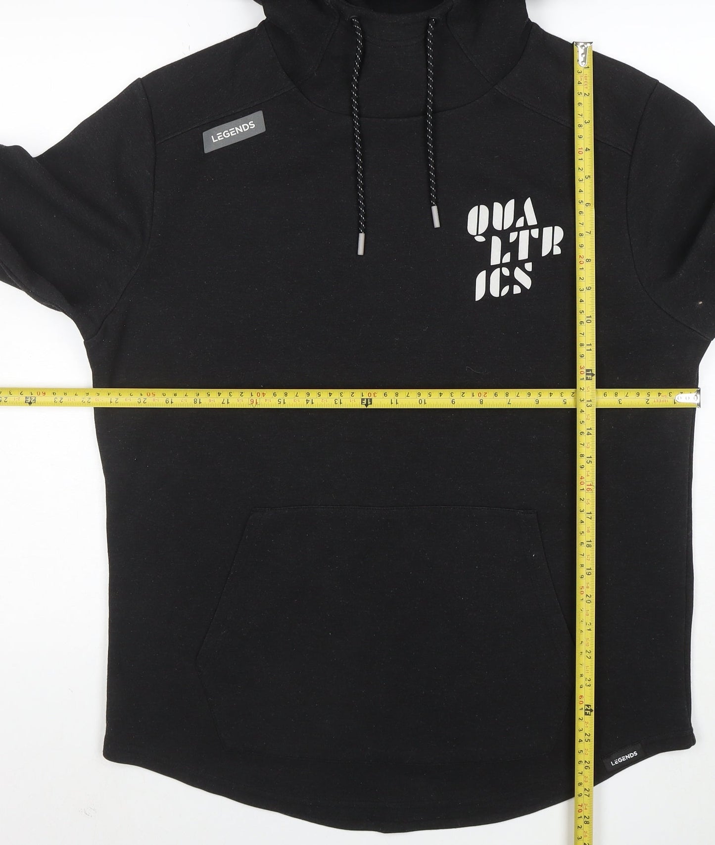 Legends Mens Black L Pullover Hoodie with Logo High Neck