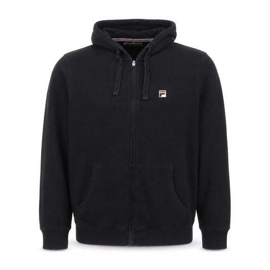 Fila Men's Black Full Zip Hoodie M Sports Cotton Blend
