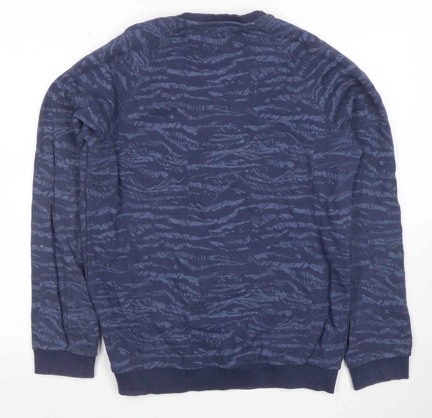 Selected Homme Men’s Blue Crew Neck Cotton Blend Sweatshirt M