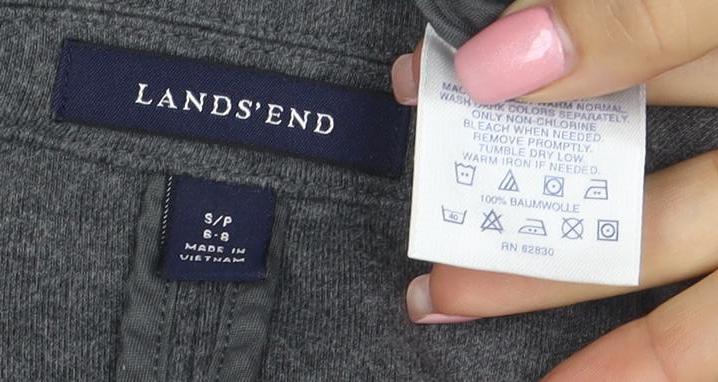 Lands' End Women's Grey Wool Knit Blazer Jacket Size S