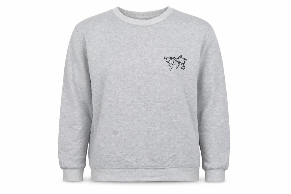 Civico 51 Women's Grey XL Pullover Sweatshirt Crew Neck Cotton Blend