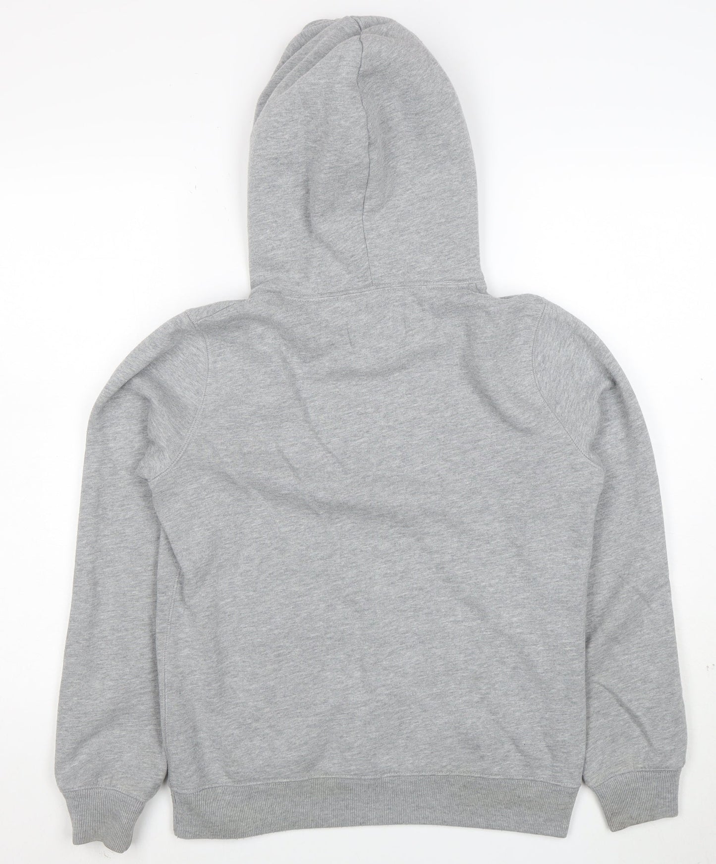 Jack Wills Womens Grey Hoodie UK 10 Pullover Logo Cotton Blend