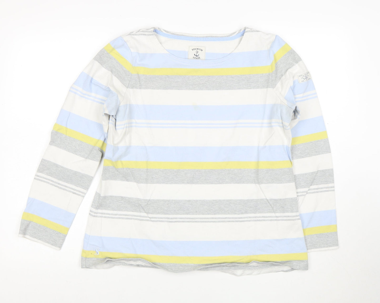 Joules Womens Multicoloured Size 16 Striped Cotton Long Sleeve T-Shirt
