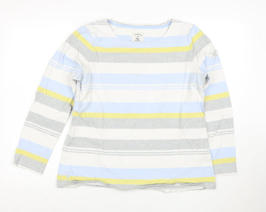 Joules Womens Multicoloured Size 16 Striped Cotton Long Sleeve T-Shirt