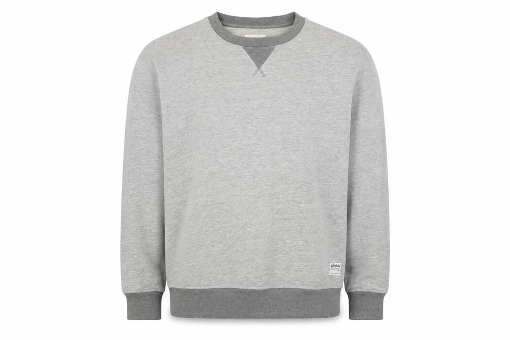 The Stronghold Men's Grey Crew Neck Sweatshirt L Cotton Blend Pullover