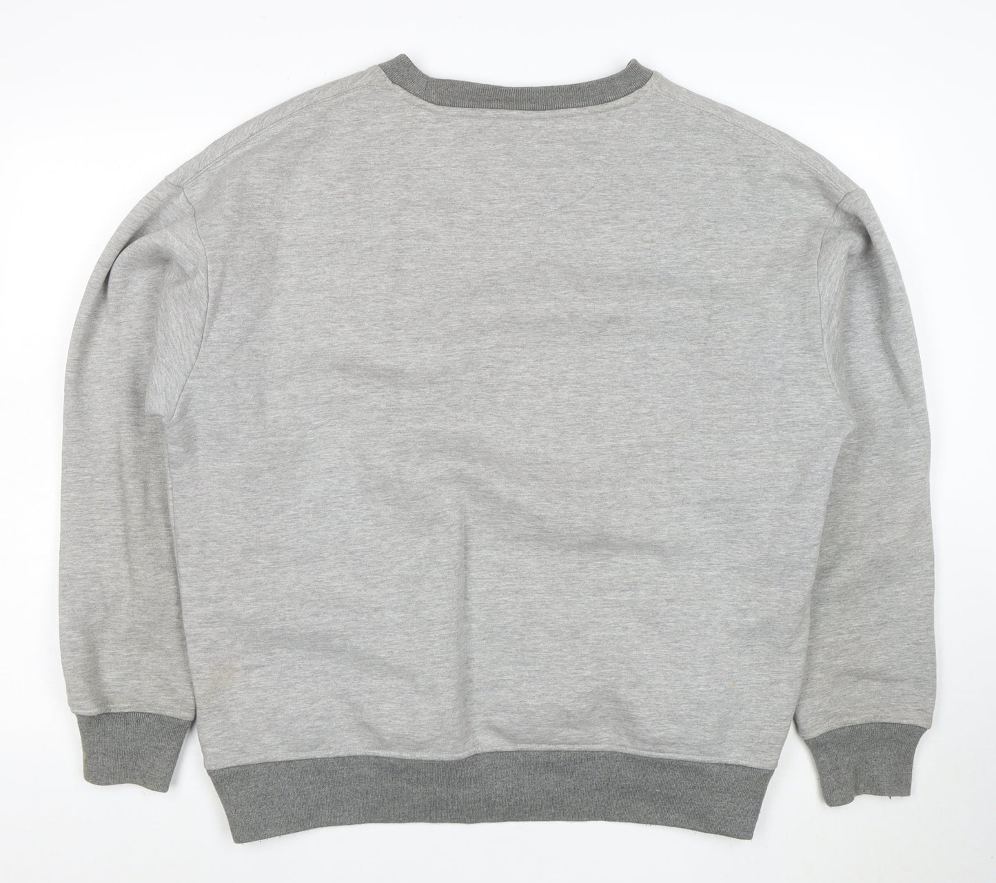 The Stronghold Men's Grey Crew Neck Sweatshirt L Cotton Blend Pullover