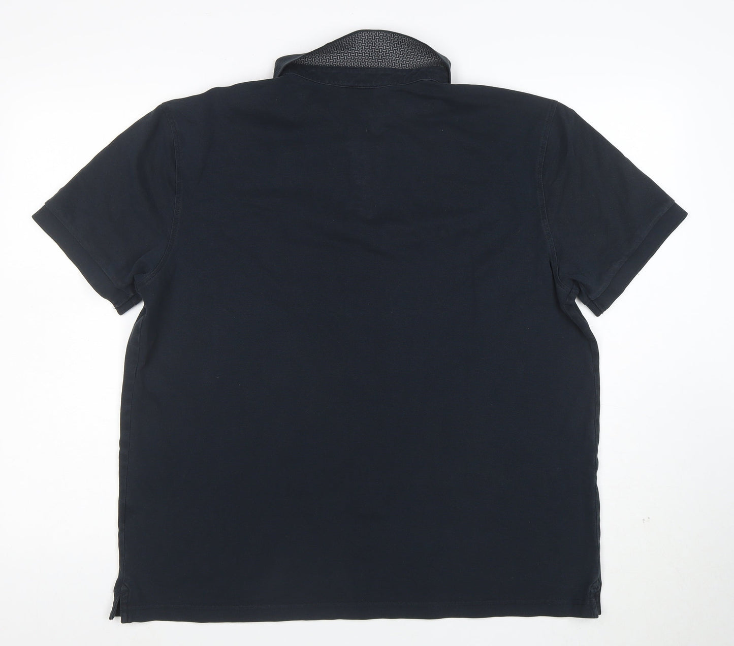 Charles Tyrwhitt Men's Black Polo Shirt XL Regular Fit Cotton Stretch