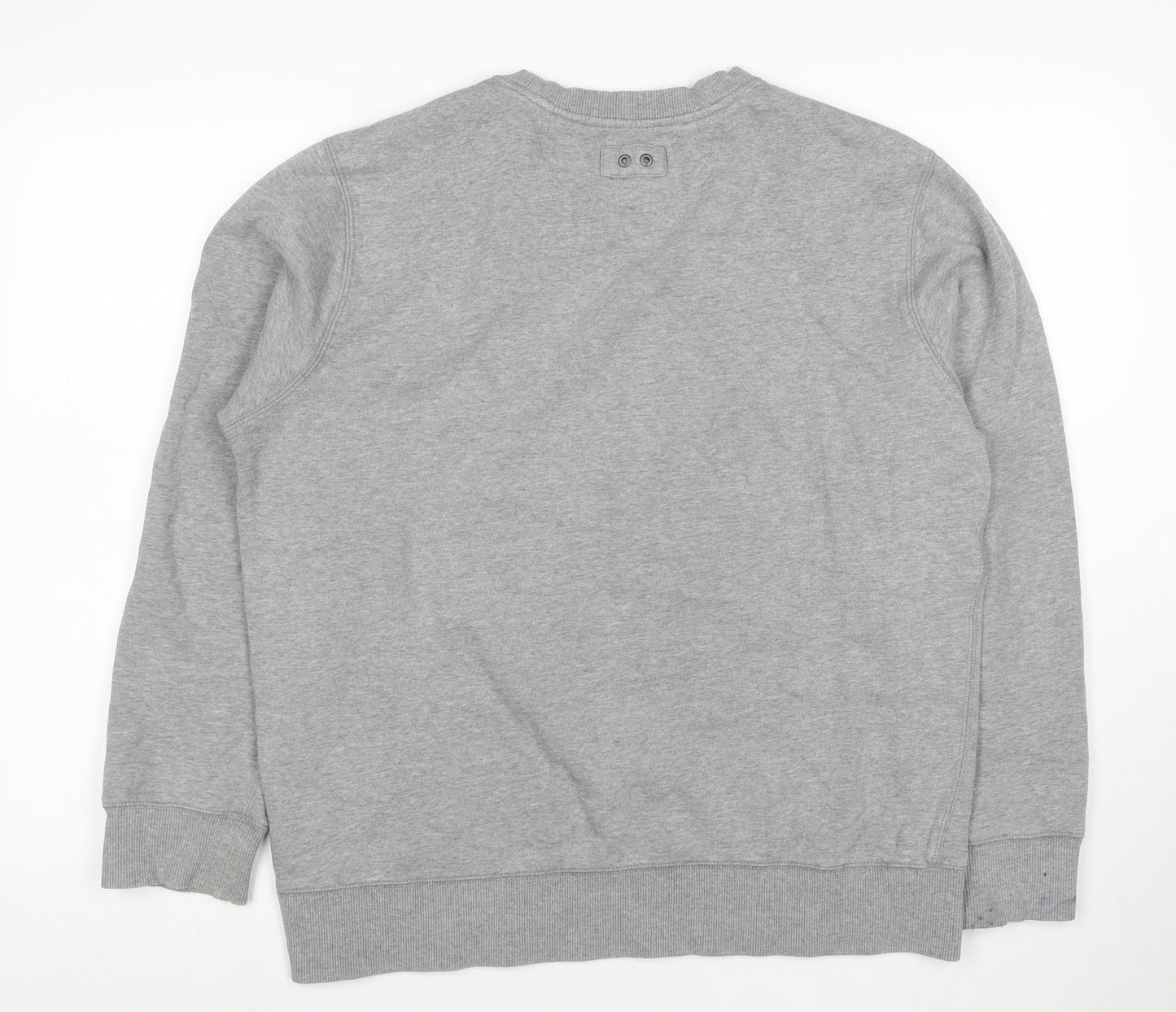 Converse Men's Grey Graphic Crew Neck Sweatshirt Size L