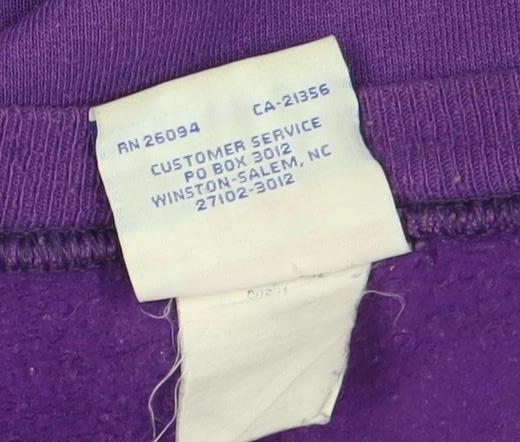 Champion Men's Purple XL Pullover Sweatshirt Logo Crew Neck
