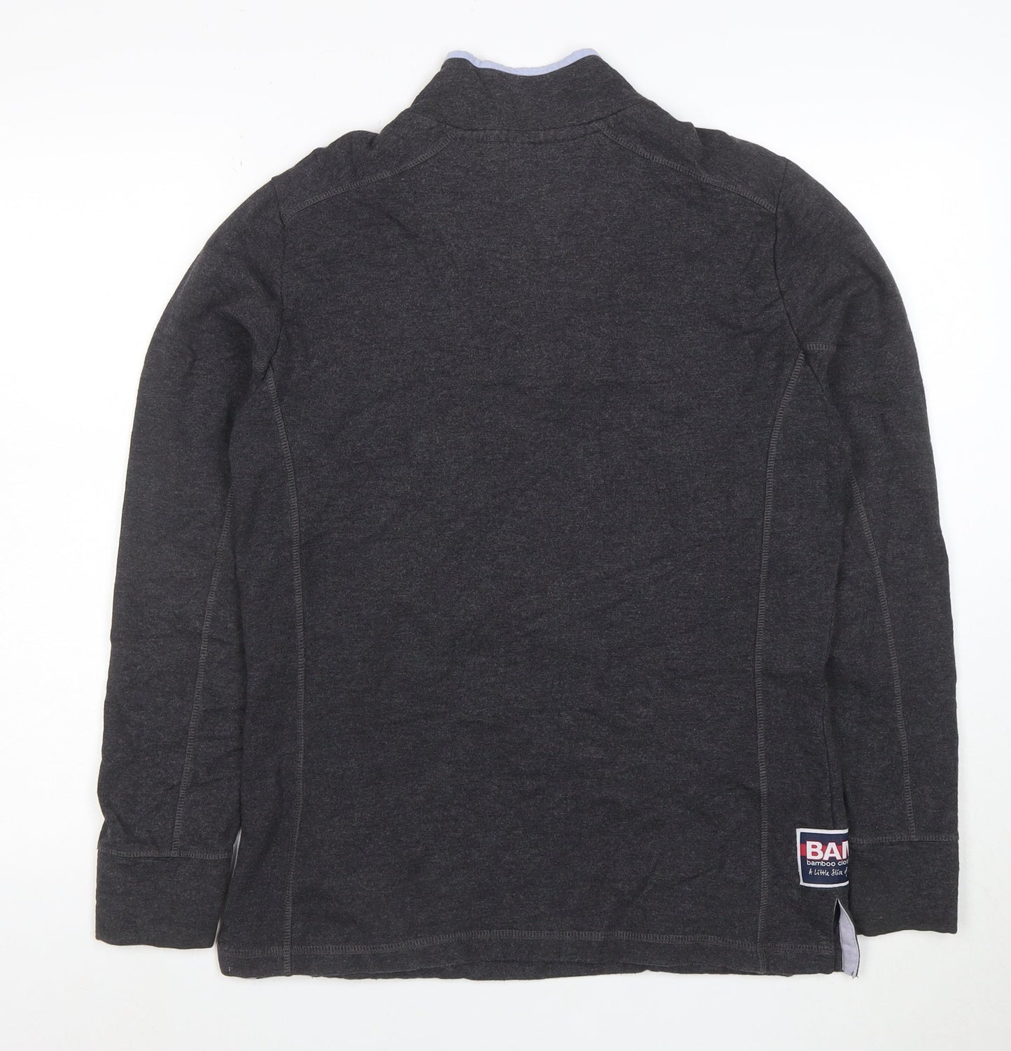 BAM Men's Grey 1/4 Zip Bamboo Sweatshirt Size M