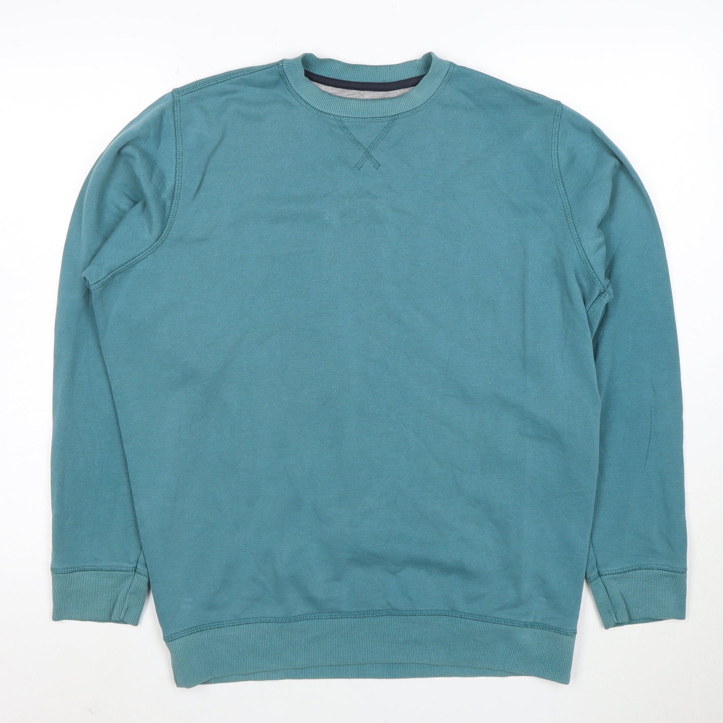 James Pringle Men's Blue Medium Crew Neck Cotton Sweatshirt