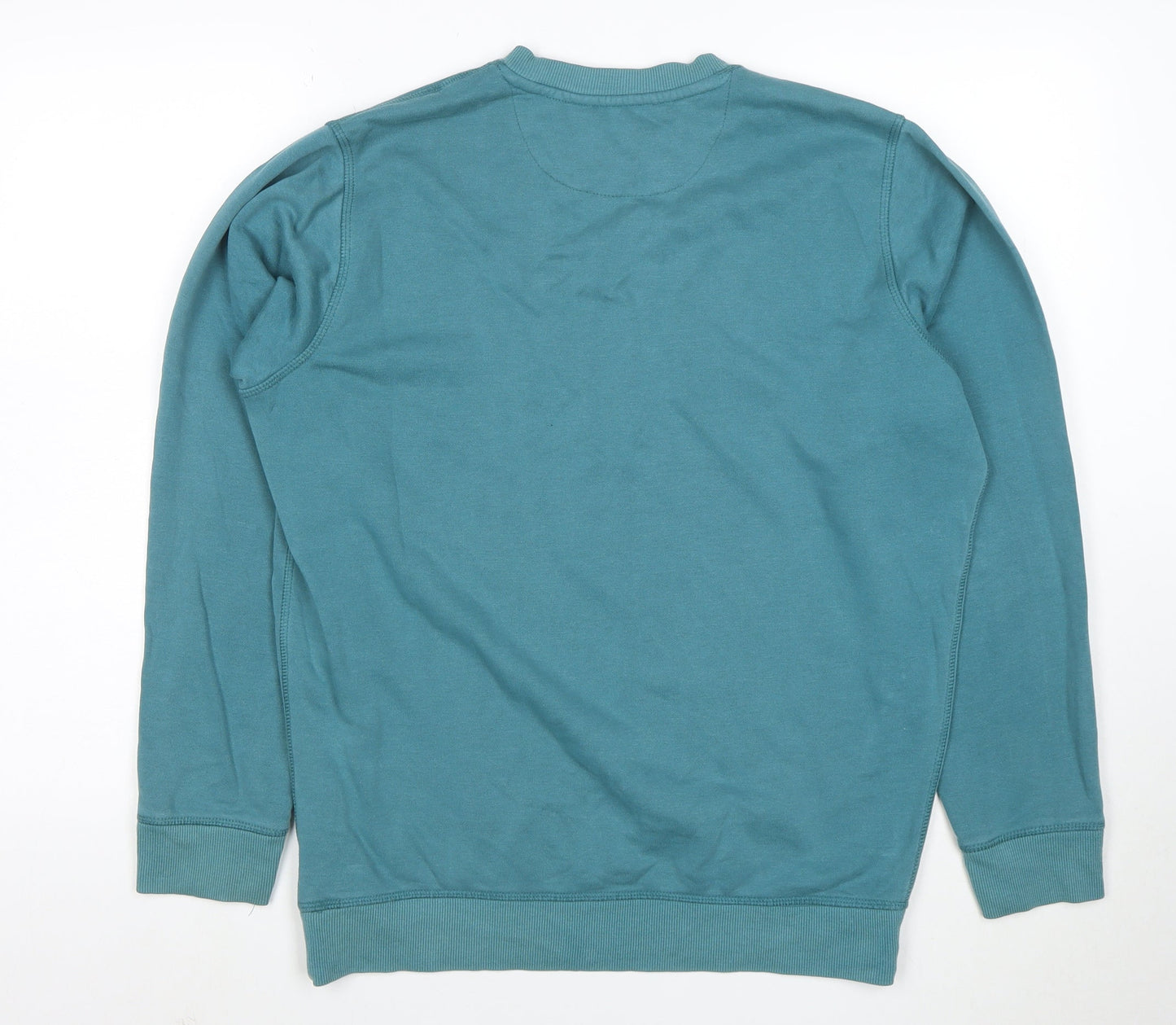 James Pringle Men's Blue Medium Crew Neck Cotton Sweatshirt