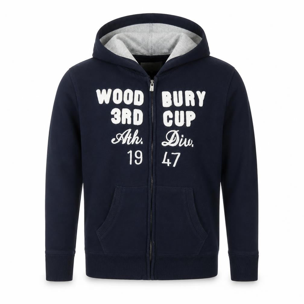 Celio Men’s Blue Full Zip Hoodie XL Fleece Sports Hooded Top