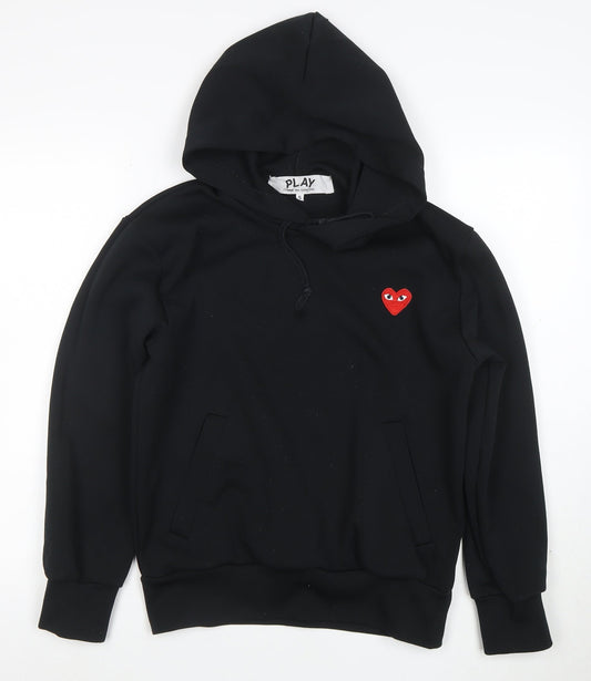 Comme des Garçons Play Men's Black Pullover Hoodie S with Heart Logo